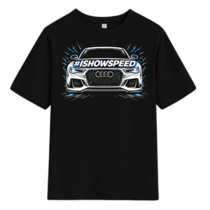 Тениска Ауди #ISHOWSPEED - черна