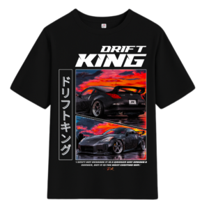 Тениска "Drift King" 350z - черна | BaiTurbo