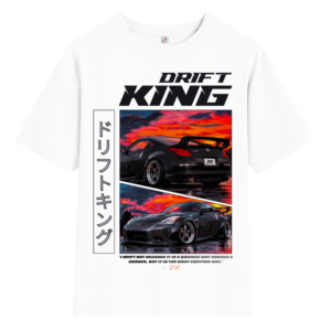 Тениска "Drift King" 350z - бяла | BaiTurbo